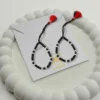 KJJ Signature 92.5 Sterling Silver Baby Nazariya – Handcrafted High-Density 2.5mm Imported Silver Ball & Faceted Black Crystal Protective Bracelets (Set of 2)