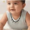 KJJ Sacred 92.5 Sterling Silver Baby Kathla – Handcrafted Multi-Charm Protective Necklace with Om, Surya, and Chanda Charms