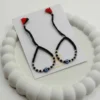 KJJ Elite 92.5 Sterling Silver Baby Nazariya – Handcrafted 2.5mm Chevron-Textured Silver Ball & Evil Eye Protection Bracelets (Set of 2)