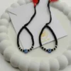 KJJ Guardian 92.5 Sterling Silver Baby Nazariya – Handcrafted 2.5mm Imported Silver Ball & Blue Evil Eye Protection Bracelets (Set of 2)