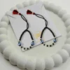 KJJ Elite 92.5 Sterling Silver Baby Nazariya – Handcrafted Double Evil Eye Protection Bracelets with 2.5mm Chevron-Textured Silver Balls (Set of 2)