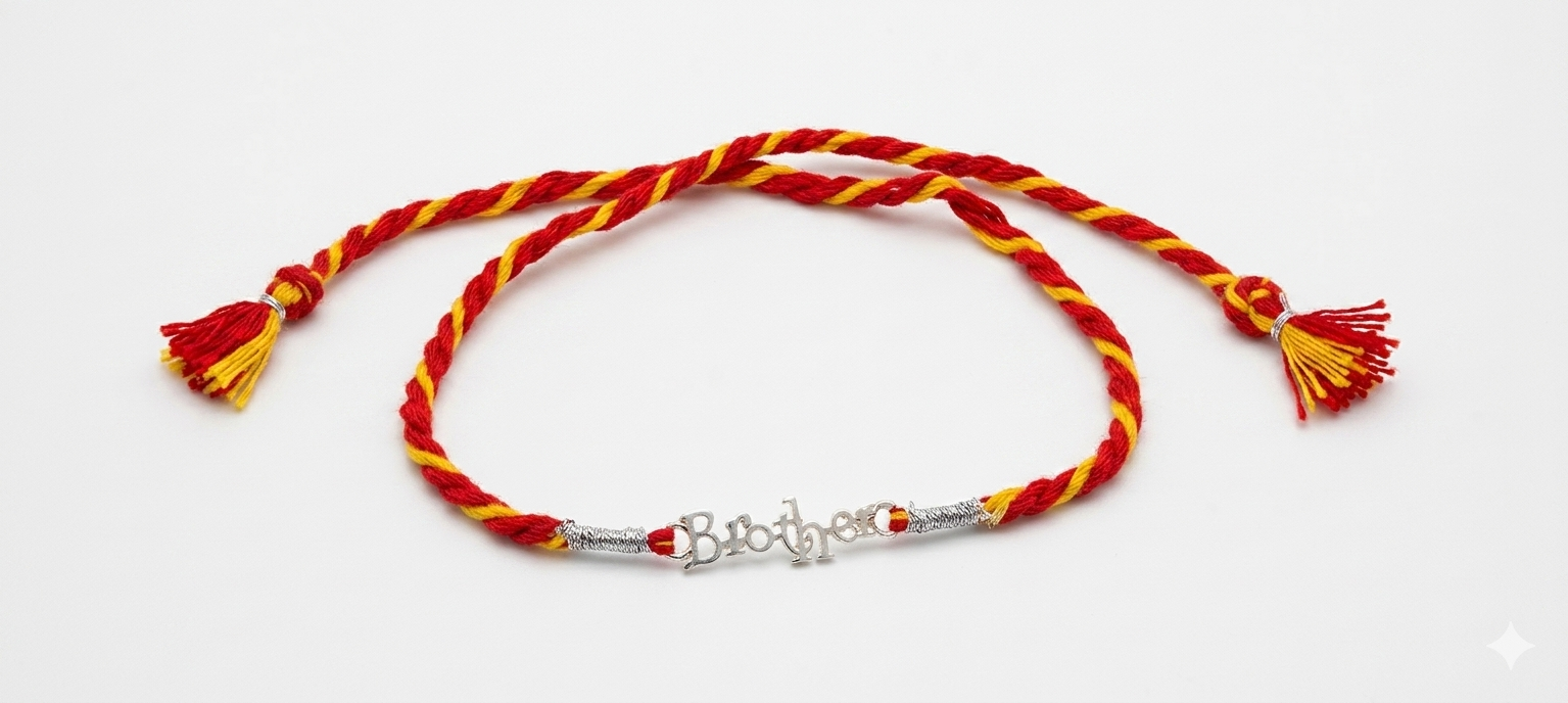Signature Brother Rakhi 92.5 Silver Rakhi | Kanha Ji Jewels - Image 2