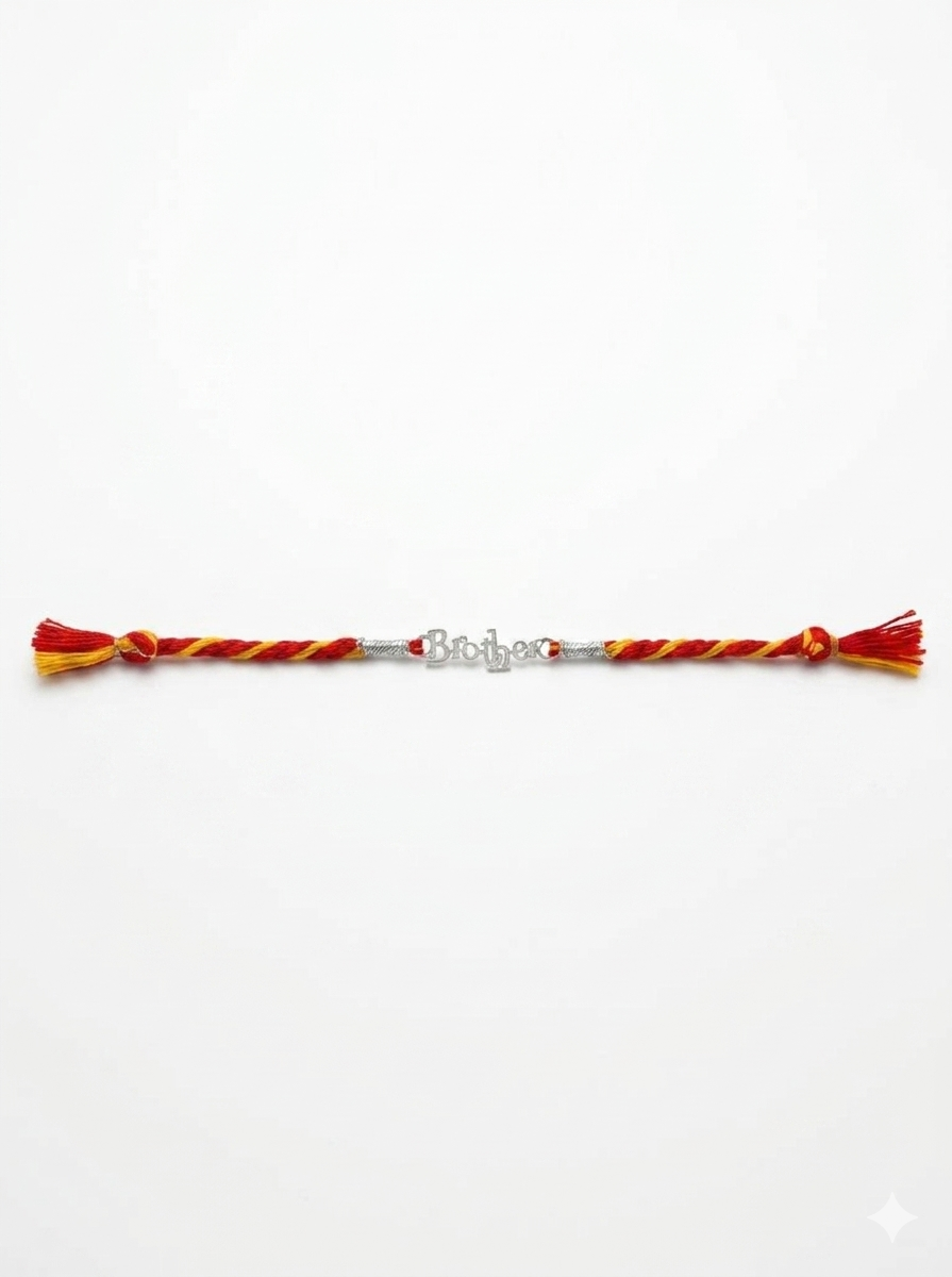 Signature Brother Rakhi 92.5 Silver Rakhi | Kanha Ji Jewels - Image 4