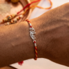Cursive "Bhai" Script Rakhi 92.5 Silver Rakhi | Kanha Ji Jewels