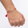 "Blue Nazar" 92.5 Sterling Silver Zirconia Rakhi | Kanha Ji Jewels 