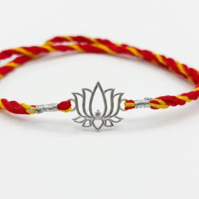 Pure Lotus 92.5 Sterling Silver Sacred Rakhi | Kanha Ji Jewels